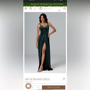 Emerald green velvet formal dress size 20